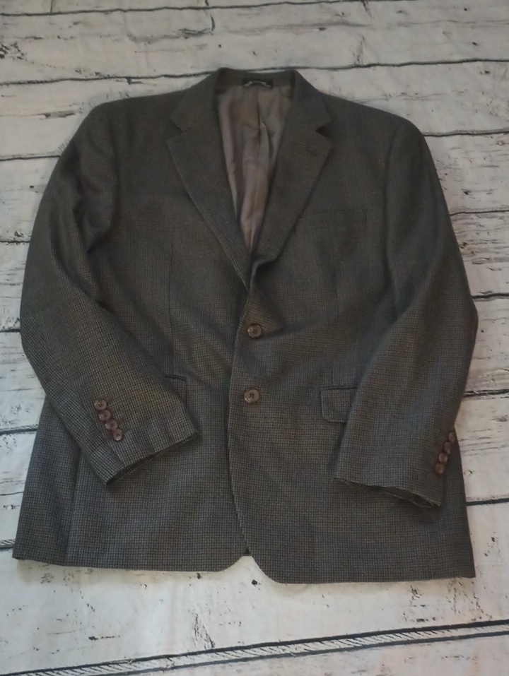 Ralph Ralph Lauren Dillard's Brown Red Wool Silk Houndstooth Blazer 41 R